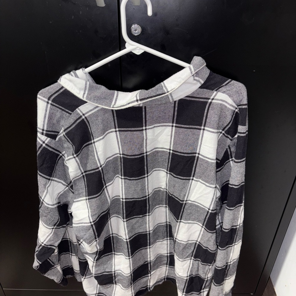 Black and White Plaid Hoodie